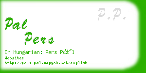 pal pers business card